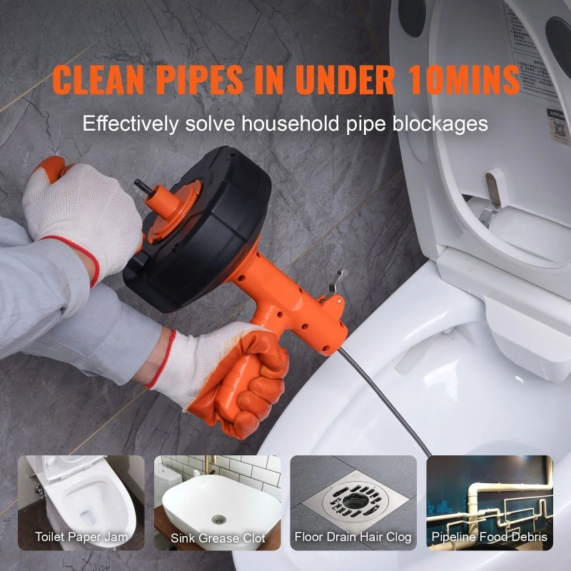 Drain Cleaner Machine 25FT Aut - Commercial Kitchen Youtube recension och pris