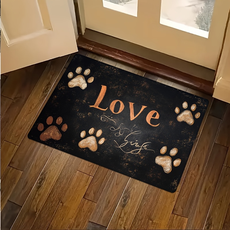 Cat Dog Paw Print Pattern Kitc - Commercial Kitchen Floor recension och pris