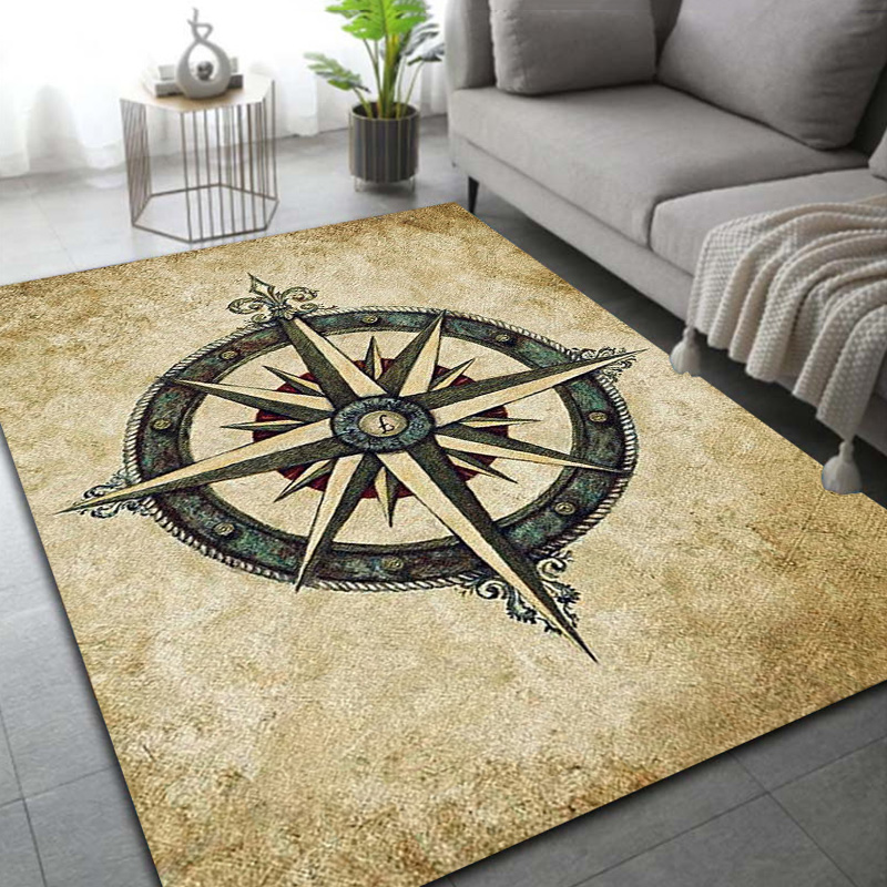 Retro Compass Map World Map Ar - Commercial Kitchen Floor recension och pris