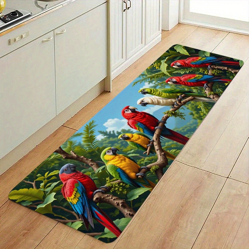Beige White Bird Flower Branch - Commercial Kitchen Floor recension och pris